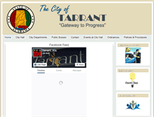 Tablet Screenshot of cityoftarrant.com